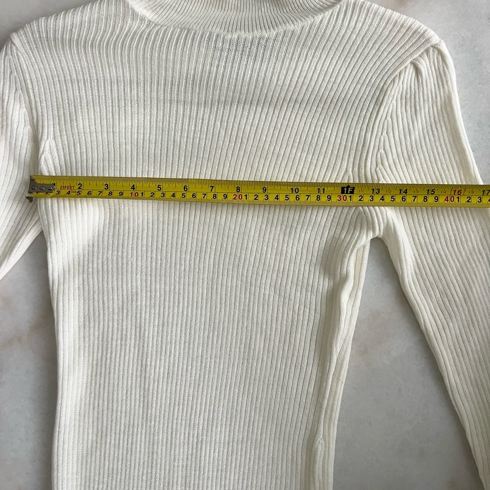 Set of 2 Dresses! Turtleneck Midi Brave Soul London Fitted Ribbed White & Black - Picture 10 of 12